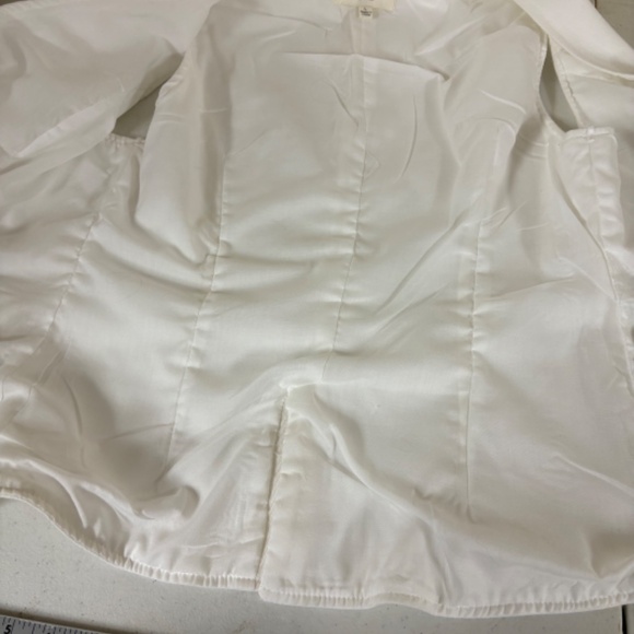 FREE MARKET WHITE FULLY LINED VEST SILVER BUTTONS JR L - Picture 7 of 8